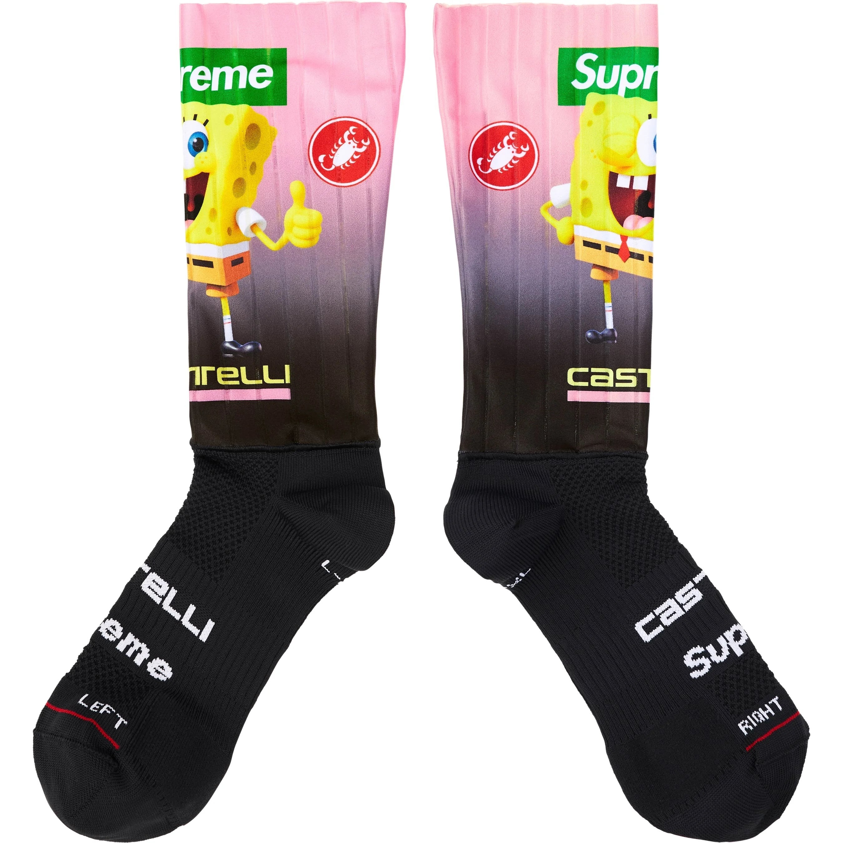Supreme®/SpongeBob SquarePants Castelli® Cycling Sock (1 Pack) view 5